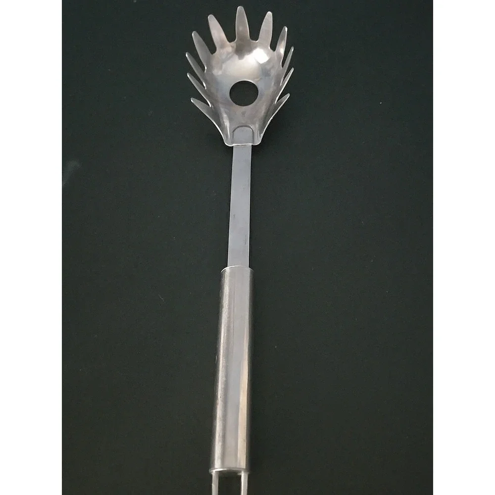 Oneida Tongs Stainless Steel Salad‎ Serving Scissor Style Spoon Fork Spagetti